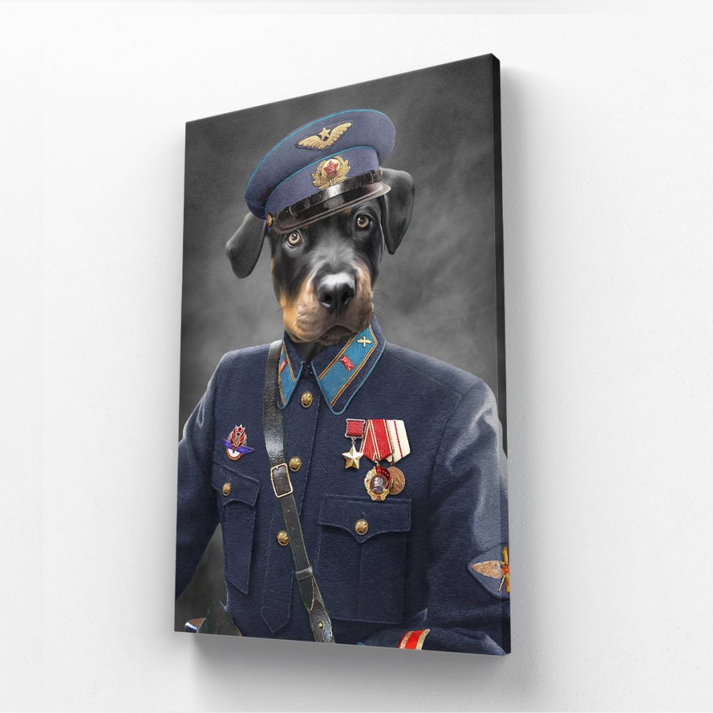 The Decorated Soldier: Custom Pet Canvas - Paw & Glory - Dog Portraits - Pet Portraits