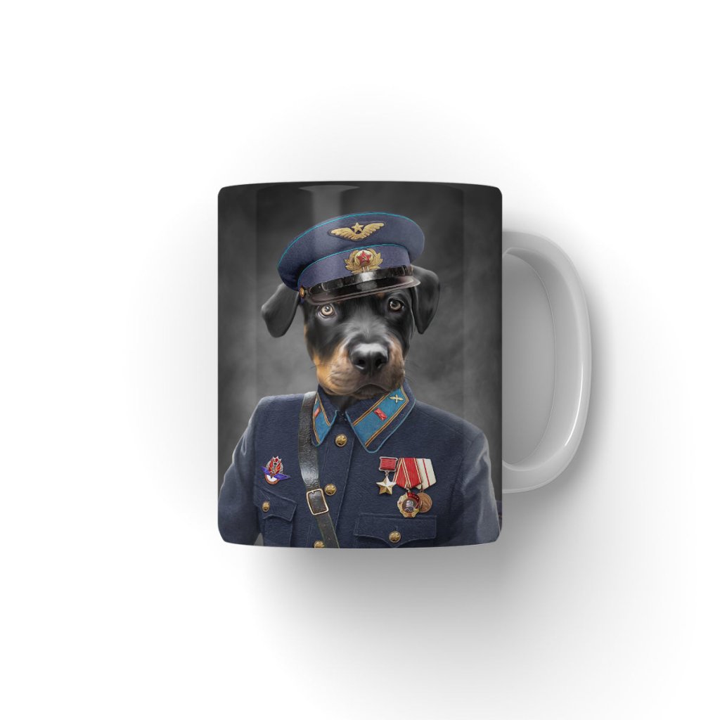 The Decorated Soldier: Custom Pet Coffee Mug - Paw & Glory - Dog Portraits - Pet Portraits