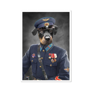 The Decorated Soldier: Custom Pet Portrait - Paw & Glory - Dog Portraits - Pet Portraits