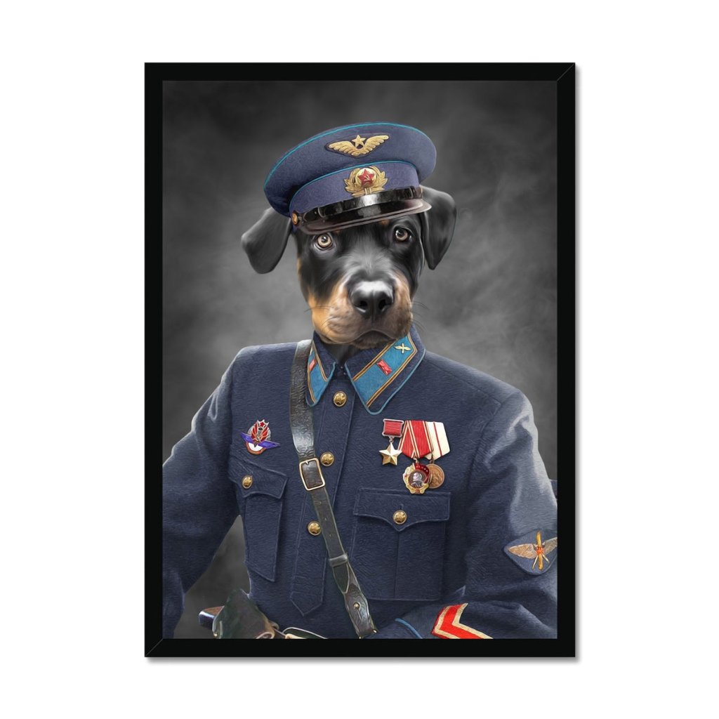 The Decorated Soldier: Custom Pet Portrait - Paw & Glory - Dog Portraits - Pet Portraits