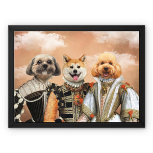 The Dignified 3: Custom Pet Canvas - Paw & Glory - Dog Portraits - Pet Portraits