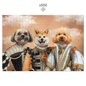 The Dignified 3: Custom Pet Puzzle - Paw & Glory - Dog Portraits - Pet Portraits