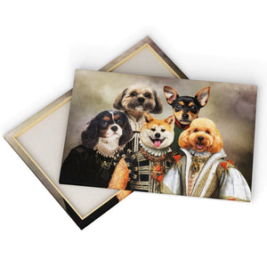 The Dignified 5: Custom Pet Canvas - Paw & Glory - Dog Portraits - Pet Portraits