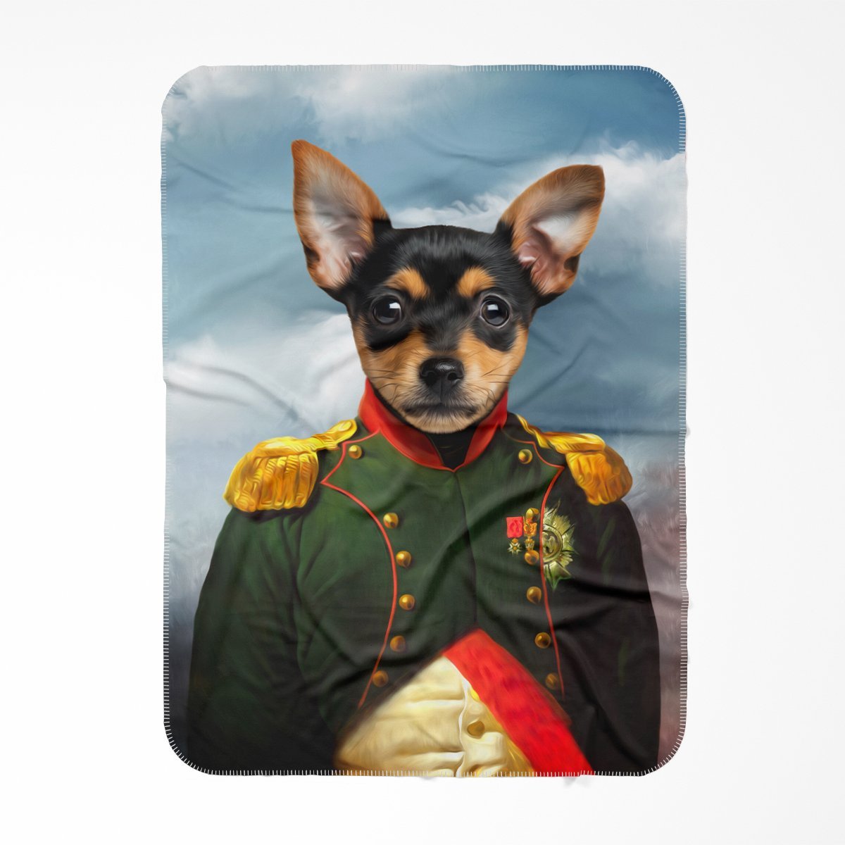 The Dignitary: Custom Pet Blanket - Paw & Glory - Dog Portraits - Pet Portraits