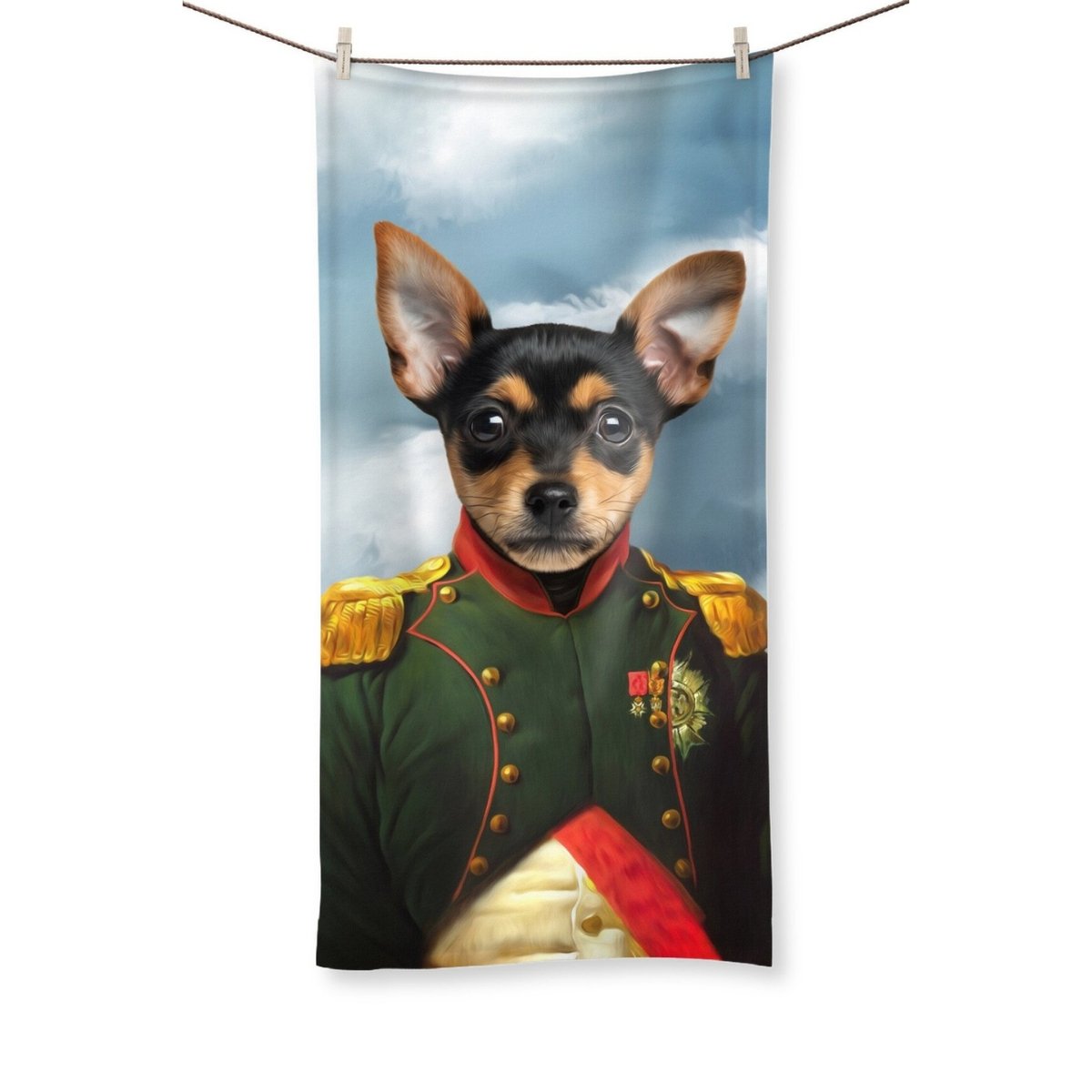 The Dignitary: Custom Pet Towel - Paw & Glory - Dog Portraits - Pet Portraits