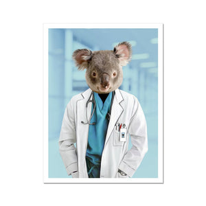 The Doctor: Animal Art Poster - Paw & Glory - Dog Portraits - Pet Portraits