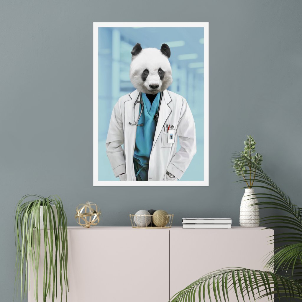 The Doctor: Animal Art Poster - Paw & Glory - Dog Portraits - Pet Portraits