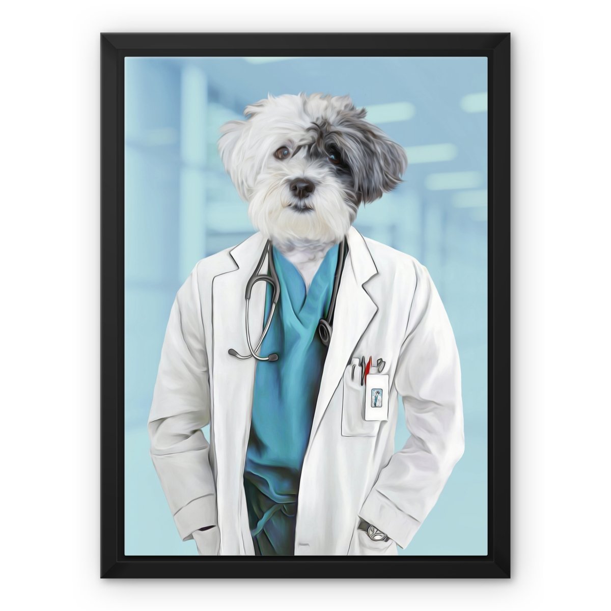 The Doctor: Custom Pet Canvas - Paw & Glory - Dog Portraits - Pet Portraits