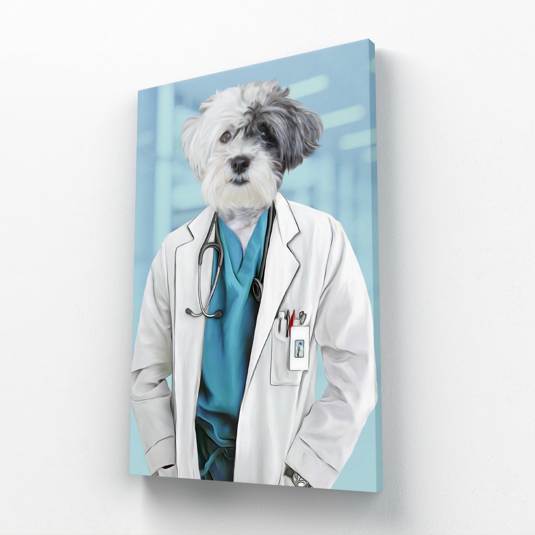 The Doctor: Custom Pet Canvas - Paw & Glory - Dog Portraits - Pet Portraits