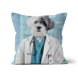 The Doctor: Custom Pet Pillow - Paw & Glory - Dog Portraits - Pet Portraits