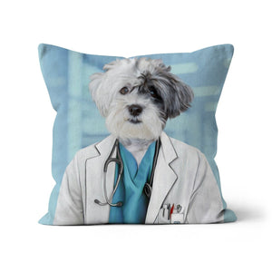 The Doctor: Custom Pet Pillow - Paw & Glory - Dog Portraits - Pet Portraits