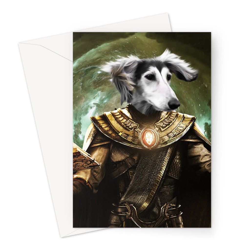 The Doctor Fate (Black Adam Inspired): Custom Pet Greeting Card - Paw & Glory - Dog Portraits - Pet Portraits