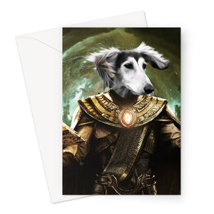 The Doctor Fate (Black Adam Inspired): Custom Pet Greeting Card - Paw & Glory - Dog Portraits - Pet Portraits