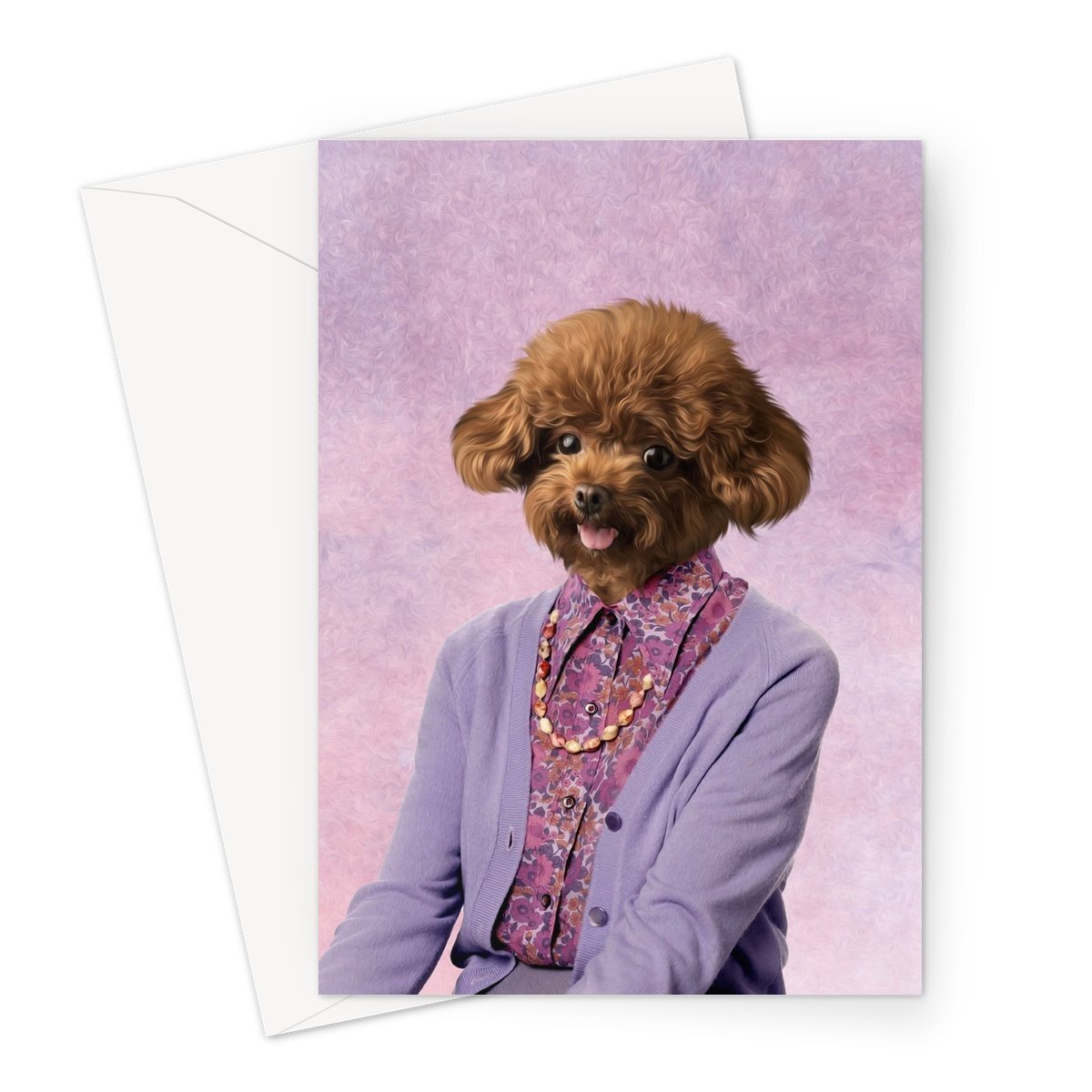 The Dot Cotton (Eastenders Inspired): Custom Pet Greeting Card - Paw & Glory - Dog Portraits - Pet Portraits