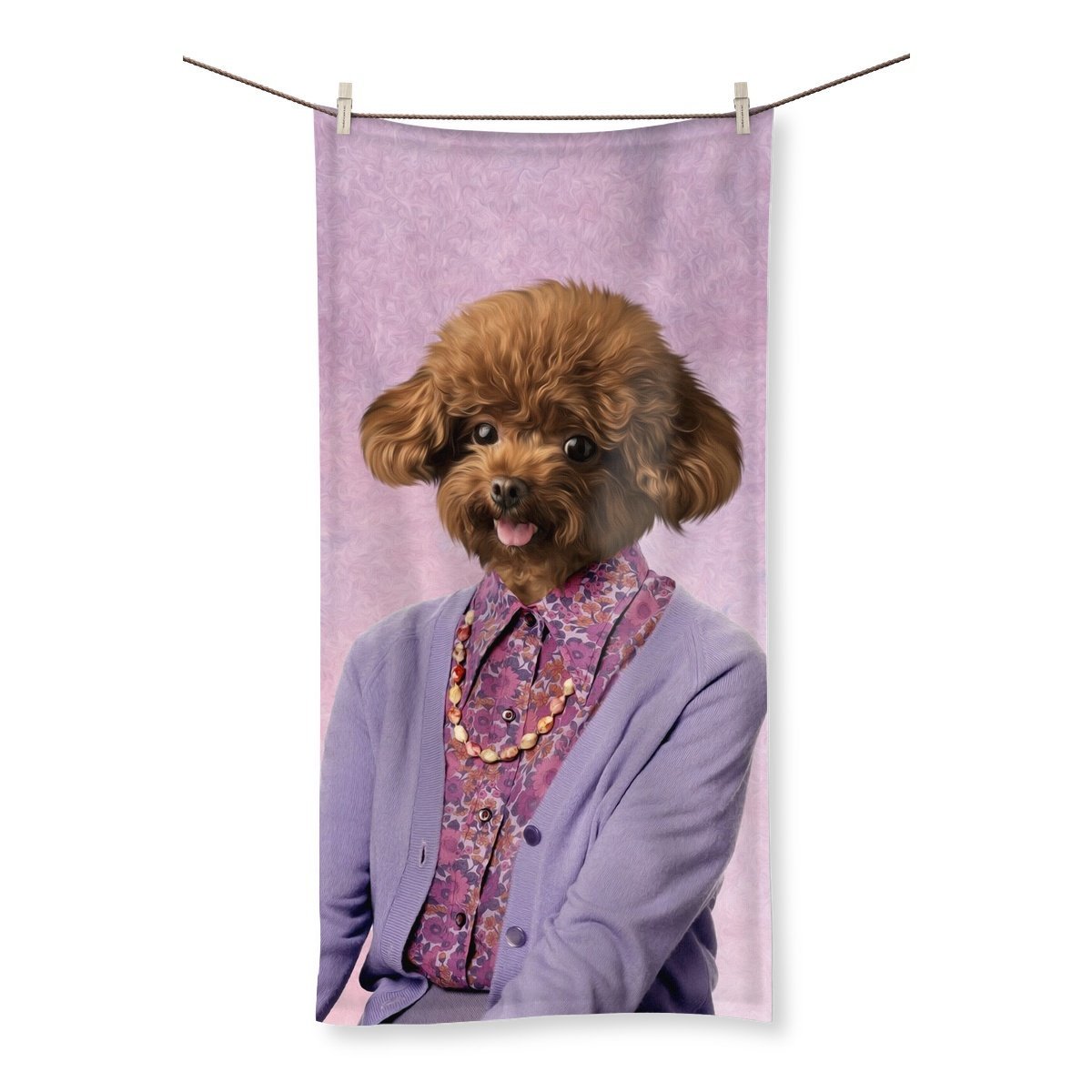 The Dot Cotton (Eastenders Inspired): Custom Pet Towel - Paw & Glory - Dog Portraits - Pet Portraits