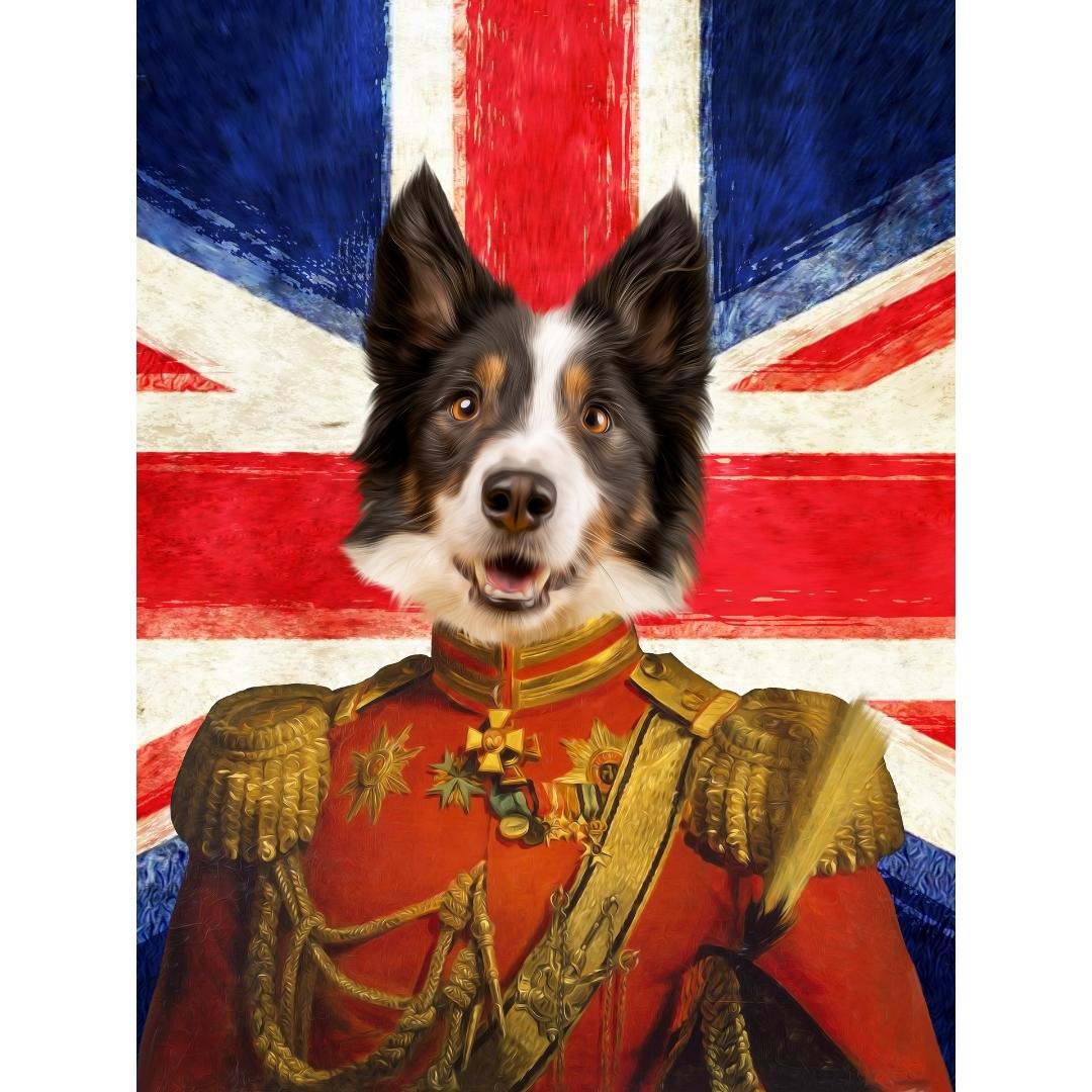 The Duke British Flag Edition: Custom Digital Download Pet Portrait - Paw & Glory - Dog Portraits - Pet Portraits