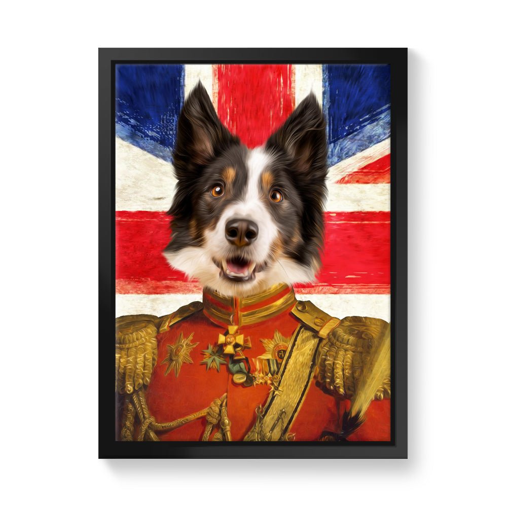 The Duke British Flag Edition: Custom Pet Canvas - Paw & Glory - Dog Portraits - Pet Portraits