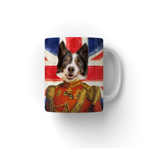 The Duke British Flag Edition: Custom Pet Coffee Mug - Paw & Glory - Dog Portraits - Pet Portraits