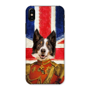 The Duke British Flag Edition: Custom Pet Phone Case - Paw & Glory - Dog Portraits - Pet Portraits