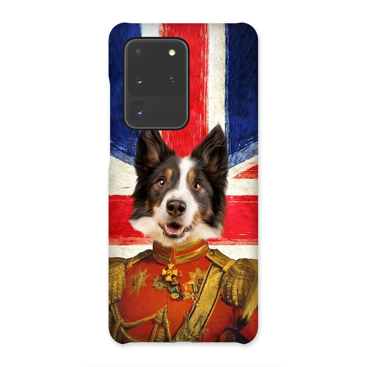 The Duke British Flag Edition: Custom Pet Phone Case - Paw & Glory - Dog Portraits - Pet Portraits