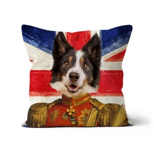 The Duke British Flag Edition: Custom Pet Pillow - Paw & Glory - Dog Portraits - Pet Portraits