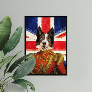 The Duke British Flag Edition: Custom Pet Portrait - Paw & Glory - Dog Portraits - Pet Portraits