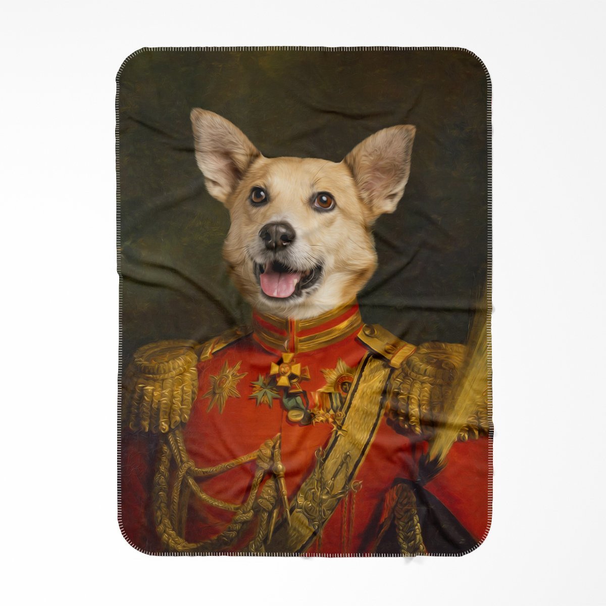 The Duke: Custom Pet Blanket - Paw & Glory - Dog Portraits - Pet Portraits