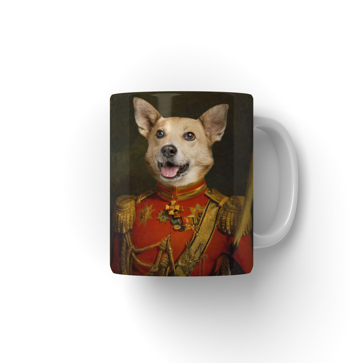 The Duke: Custom Pet Coffee Mug - Paw & Glory - Dog Portraits - Pet Portraits