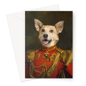 The Duke: Custom Pet Greeting Card - Paw & Glory - Dog Portraits - Pet Portraits