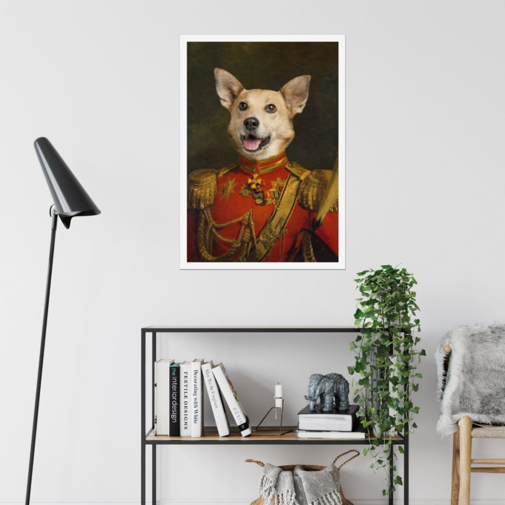 The Duke: Custom Pet Poster - Paw & Glory - Dog Portraits - Pet Portraits