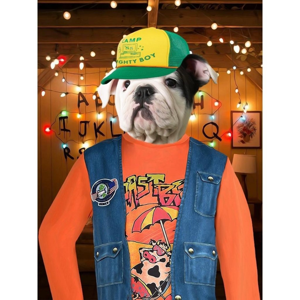 The Dustin (Stranger Things Inspired): Custom Digital Download Pet Portrait - Paw & Glory - Dog Portraits - Pet Portraits