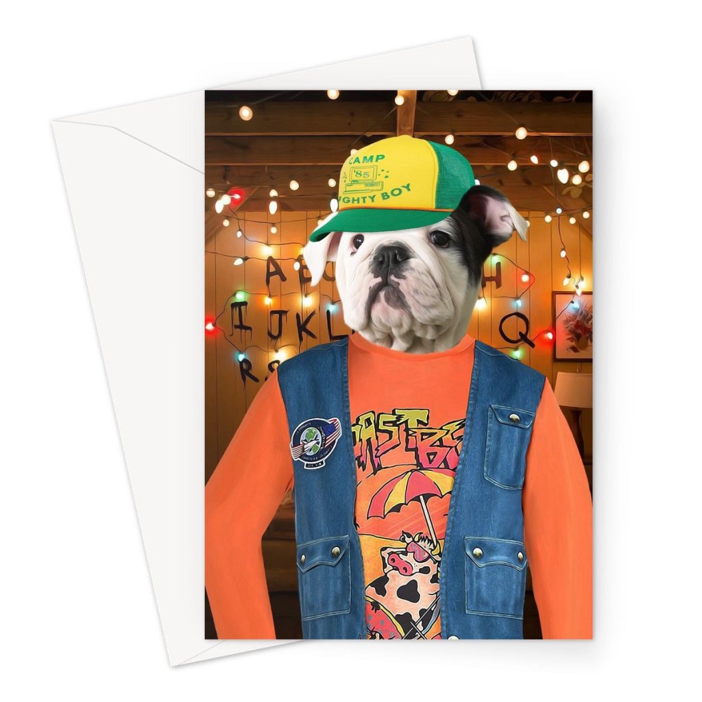 The Dustin (Stranger Things Inspired): Custom Pet Greeting Card - Paw & Glory - Dog Portraits - Pet Portraits