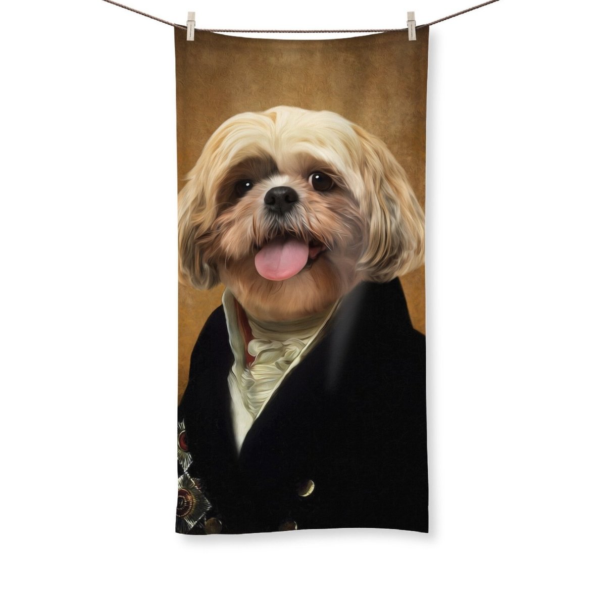 The Earl: Custom Pet Towel - Paw & Glory - Dog Portraits - Pet Portraits