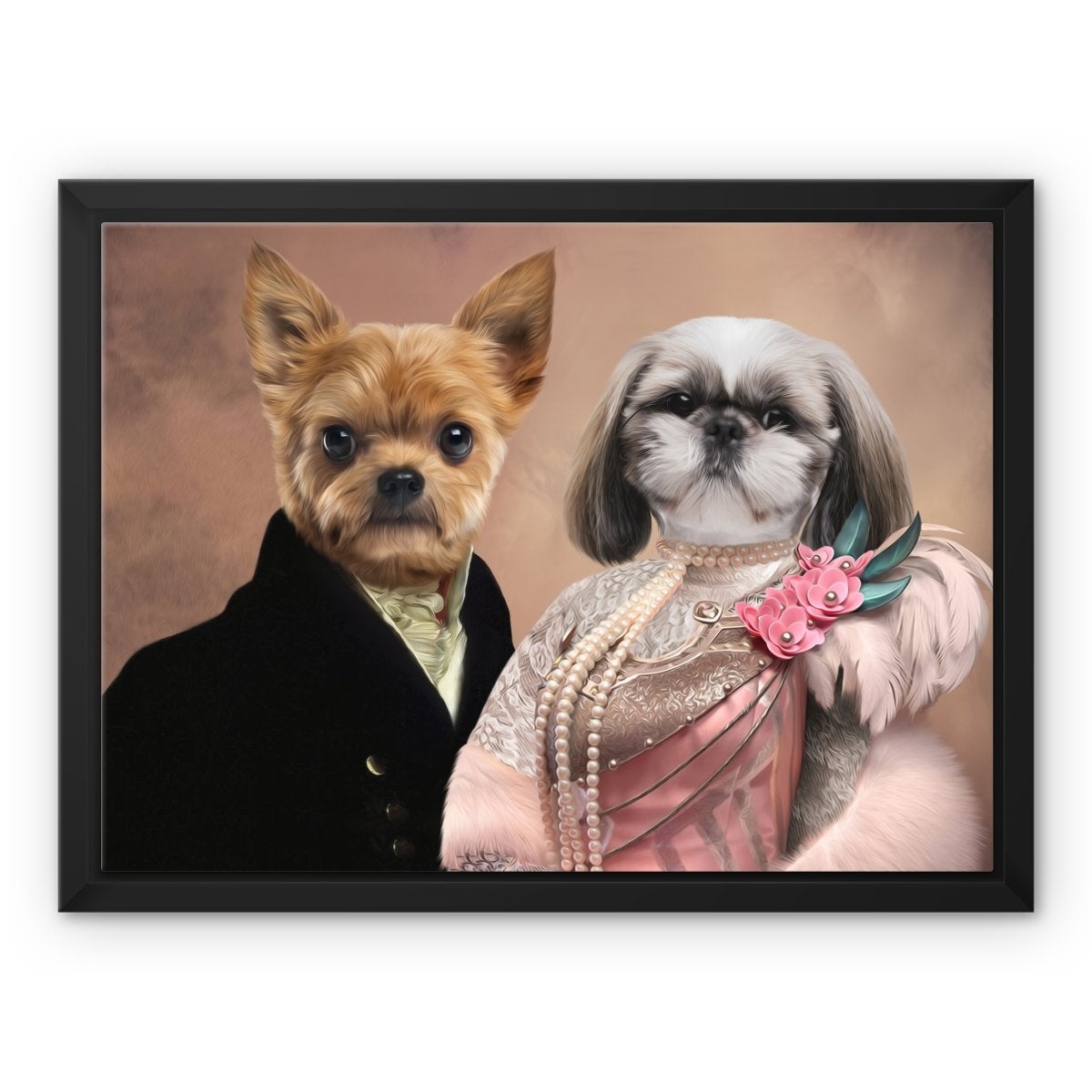 The Earl & His Fur Lady: Custom Pet Canvas - Paw & Glory - Dog Portraits - Pet Portraits