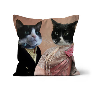 The Earl & His Fur Lady: Custom Pet Pillow - Paw & Glory - Dog Portraits - Pet Portraits