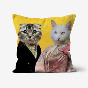 The Earl & His Fur Lady: Custom Pet Pillow - Paw & Glory - Dog Portraits - Pet Portraits