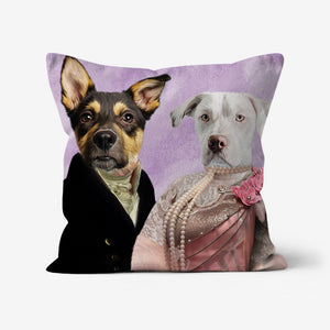 The Earl & His Fur Lady: Custom Pet Pillow - Paw & Glory - Dog Portraits - Pet Portraits