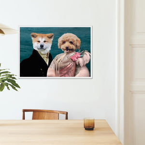 The Earl & His Fur Lady: Custom Pet Portrait - Paw & Glory - Dog Portraits - Pet Portraits