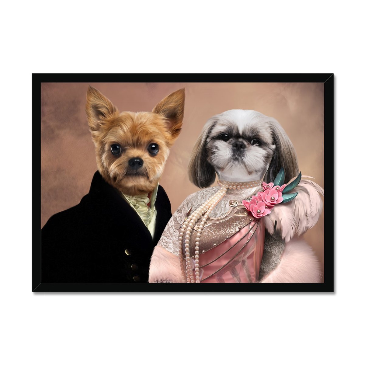 The Earl & His Fur Lady: Custom Pet Portrait - Paw & Glory - Dog Portraits - Pet Portraits