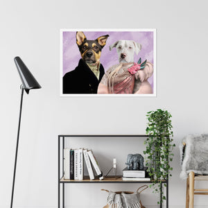 The Earl & His Fur Lady: Custom Pet Poster - Paw & Glory - Dog Portraits - Pet Portraits