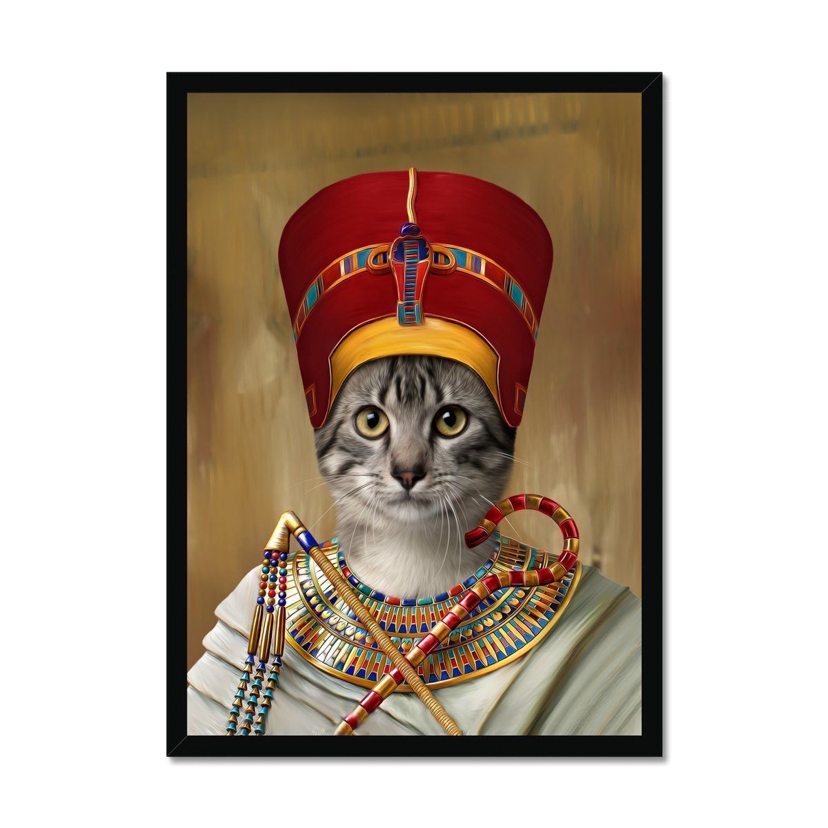 The Egyptian Queen: Custom Pet Portrait - Paw & Glory - Dog Portraits - Pet Portraits