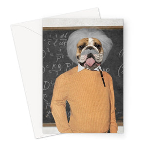 The Einstein: Custom Pet Greeting Card - Paw & Glory - Dog Portraits - Pet Portraits