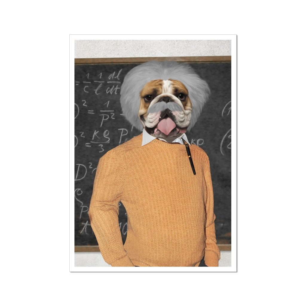 The Einstein: Custom Pet Poster - Paw & Glory - Dog Portraits - Pet Portraits