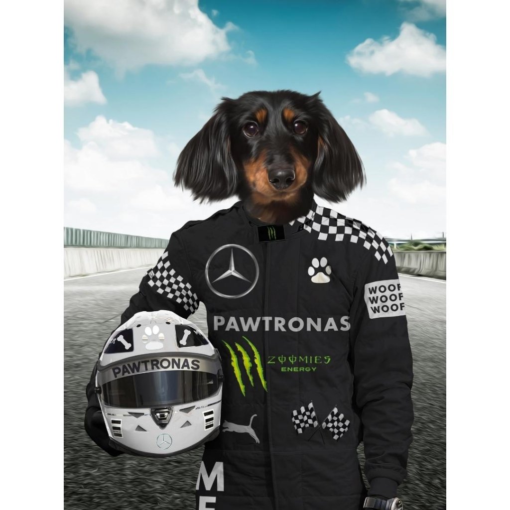 The Elite Driver (Mercedes Inspired): Custom Digital Download Pet Portrait - Paw & Glory - Dog Portraits - Pet Portraits