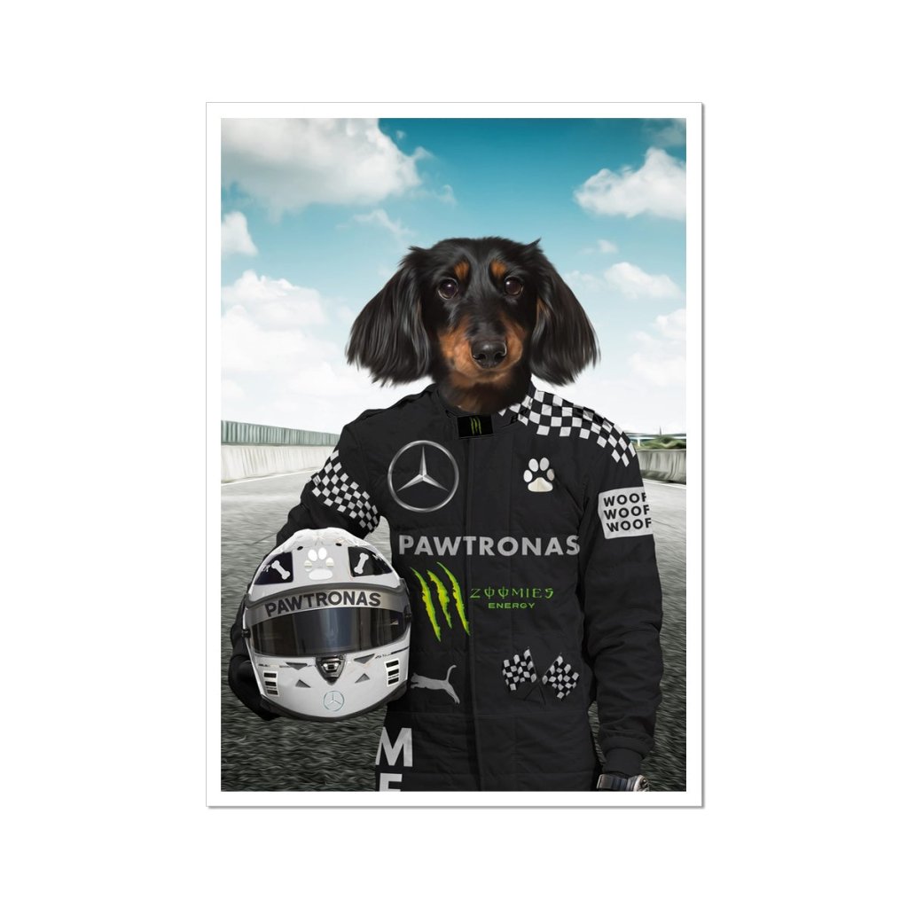 The Elite Driver (Mercedes Inspired): Custom Pet Portrait - Paw & Glory - Dog Portraits - Pet Portraits