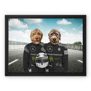 The Elite Drivers (Mercedes Inspired): Custom Pet Canvas - Paw & Glory - Dog Portraits - Pet Portraits