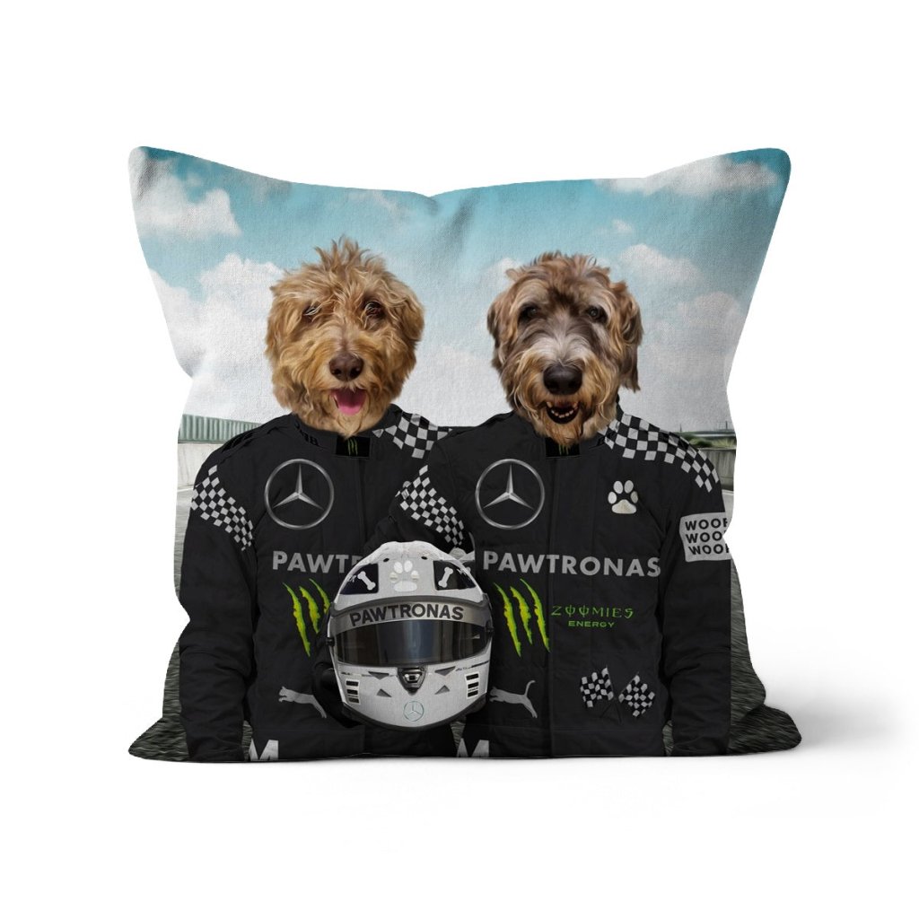 The Elite Drivers (Mercedes Inspired): Custom Pet Pillow - Paw & Glory - Dog Portraits - Pet Portraits