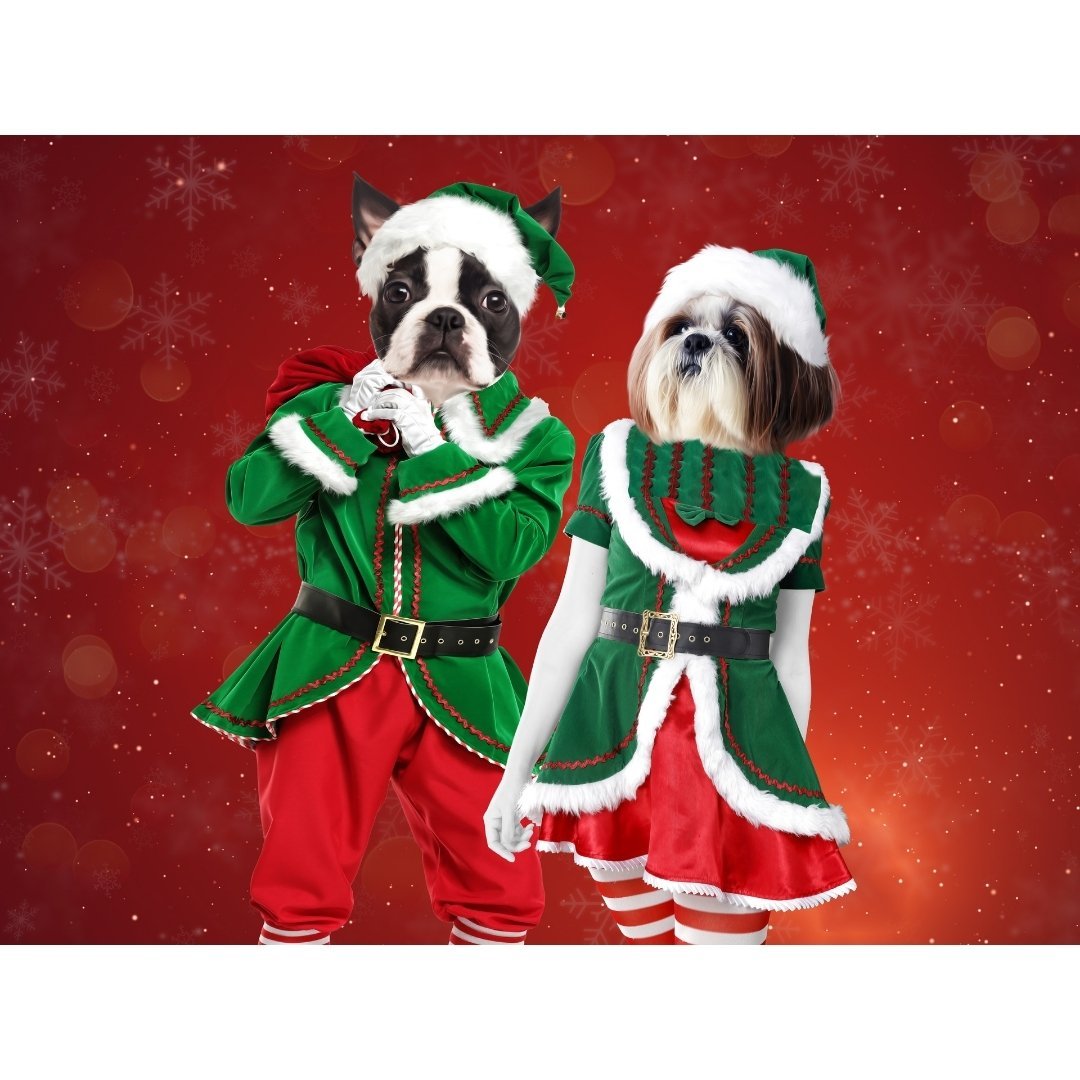 The Elves: Custom Digital Download Pet Portrait - Paw & Glory - Dog Portraits - Pet Portraits