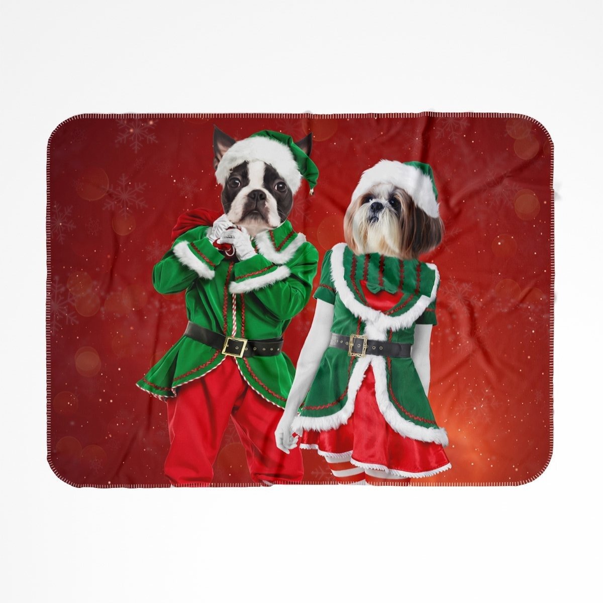 The Elves: Custom Pet Blanket - Paw & Glory - Dog Portraits - Pet Portraits