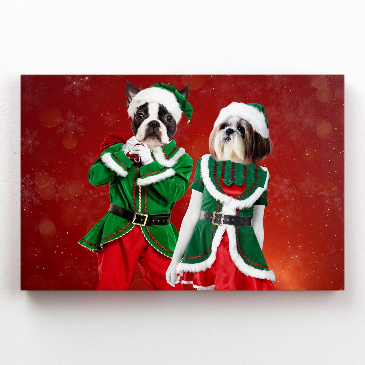 The Elves: Custom Pet Canvas - Paw & Glory - Dog Portraits - Pet Portraits